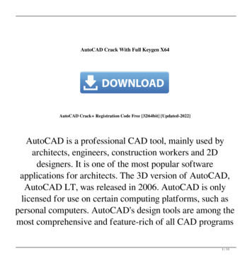 AutoCAD Is A Professional CAD Tool, Mainly Used By Architects .