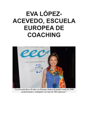 Eva López Acevedo, Escuela Europea De Coaching