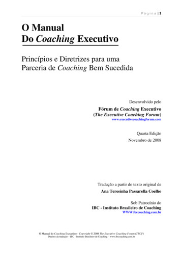 Manual Do Coaching Executivo TRADU O Revisada
