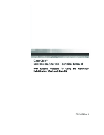 GeneChip Expression Analysis Technical Manual - Thermo Fisher Scientific