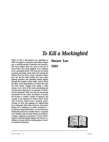 To Kill Mockingbird - New Providence School District