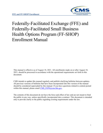 Federally-Facilitated Exchange (FFE) And Federally-Facilitated Small .