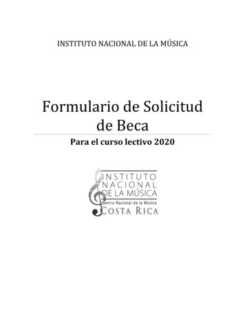 Formulario De Solicitud De Beca - Cnm.go.cr