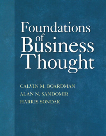 Foundations Of Business Thought - Mis.kp.ac.rw