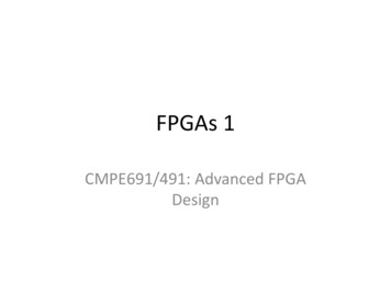 Introduction To FPGAs - Department Of Computer Science And Electrical .