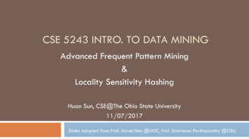 CSE 5243 INTRO. TO DATA MINING - Department Of Computer Science And .