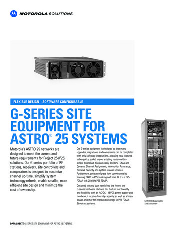 G-SERIES SITE EQUIPMENT FOR SYSTEMS - Motorola