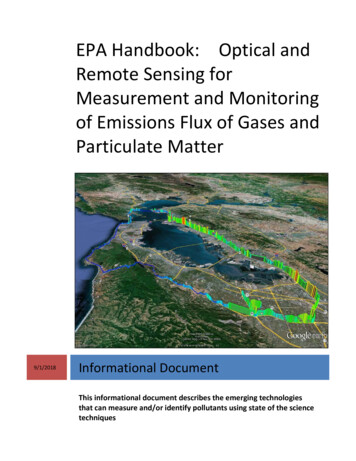 EPA Handbook: Optical And Remote Sensing For Measurement And Monitoring .
