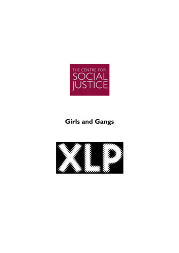 Girls And Gangs - Centre For Social Justice