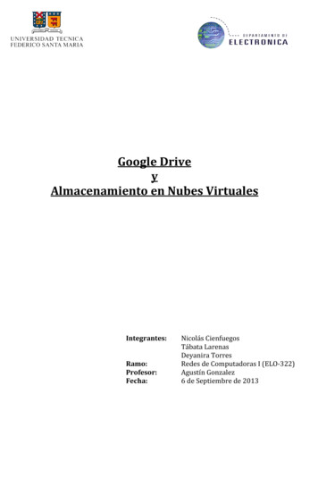 Google Drive Y Almacenamiento En Nubes Virtuales