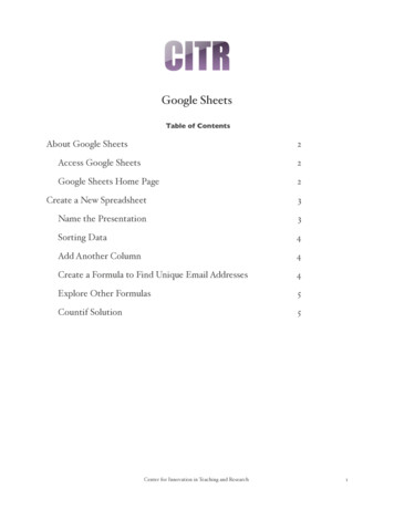 Google Sheets - Wiu.edu