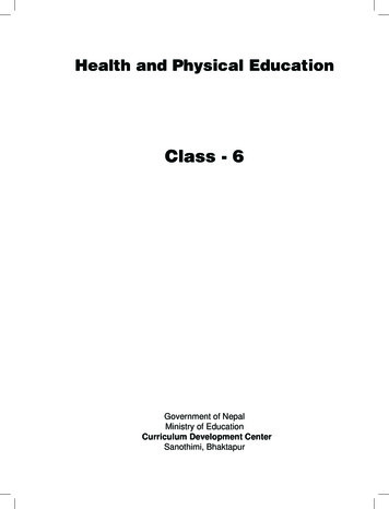 Grade 6 Book Health And Physical Education - Riviera.edu.np