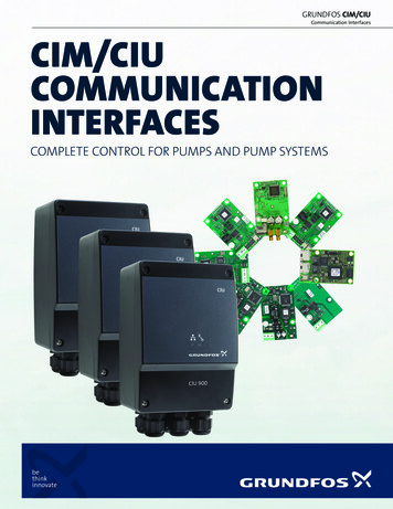Communication Interfaces CIM/CIU COMMUNICATION INTERFACES - Grundfos