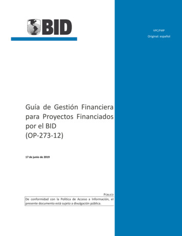 Guía De Gestión Financiera Para Proyectos Financiados Por El BID (OP .