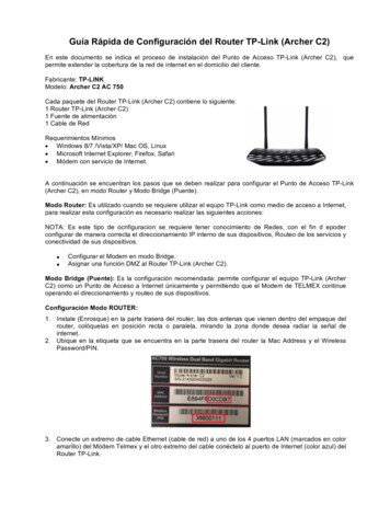 Guía De Configuración Del Router TP-Link (Archer C2) - Telmex