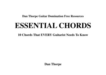 Dan Thorpe Guitar Domination Free Resources ESSENTIAL CHORDS