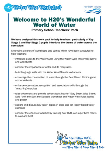 Water Wise Worksheet - Northern Ireland Water