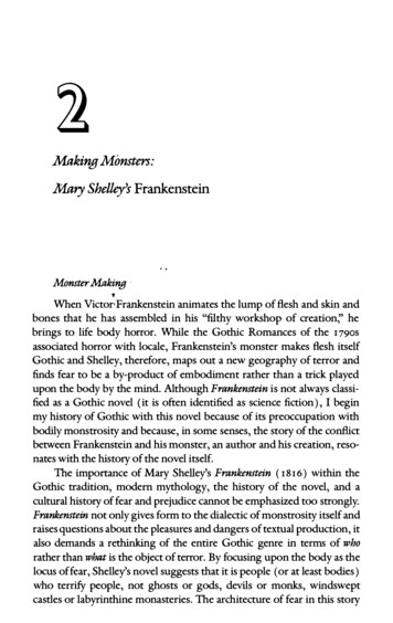 Making Mimsters: Mary Shelley's Frankenstein I