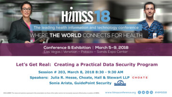Let's Get Real: Creating A Practical Data Security Program - HIMSS365