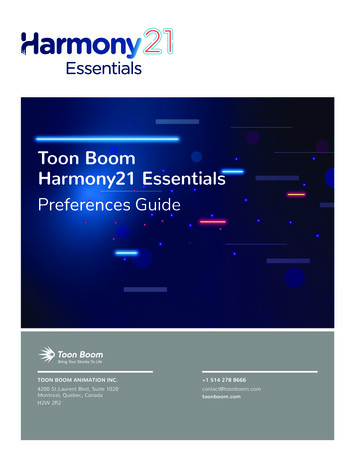 Toon Boom Harmony21 Essentials - Toon Boom Online Help