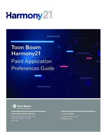 Toon Boom Harmony21 - Toon Boom Online Help