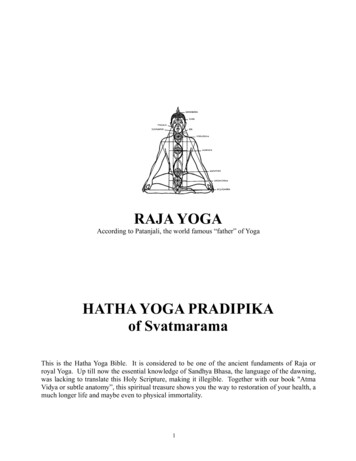 RAJA YOGA HATHA YOGA PRADIPIKA Of Svatmarama - Centre For Yoga Studies