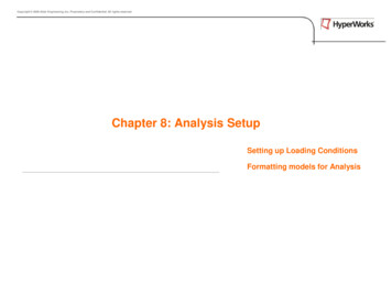 Chapter 8: Analysis Setup - Altair University