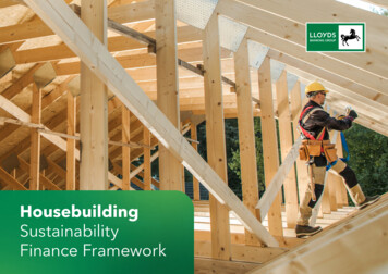 Housebuilding Sustainability Finance Framework - Lloyds Banking Group