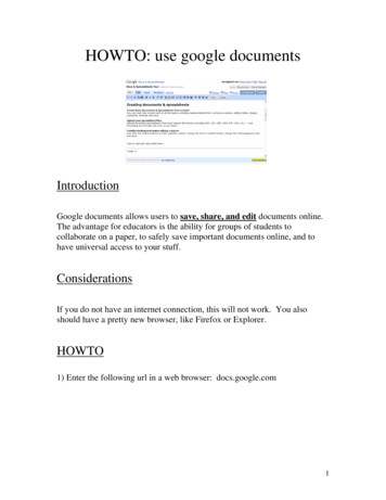 HOWTO: Use Google Documents - Mackenty 