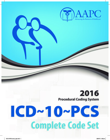 ICD-10-PCS Covers Aapc.indd 1 20/07/15 5:29 Pm