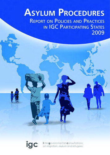 Asylum Procedures: Report On Policies And Practices In IGC .