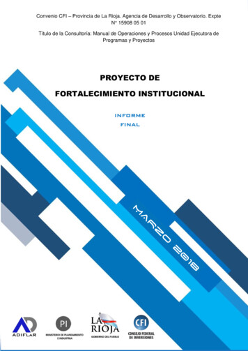 Proyecto De Fortalecimiento Institucional - Cfi