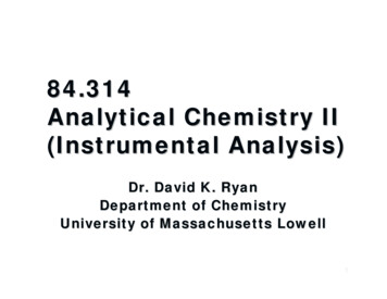 (Instrumental Analysis) Analytical Chemistry II - Uml.edu
