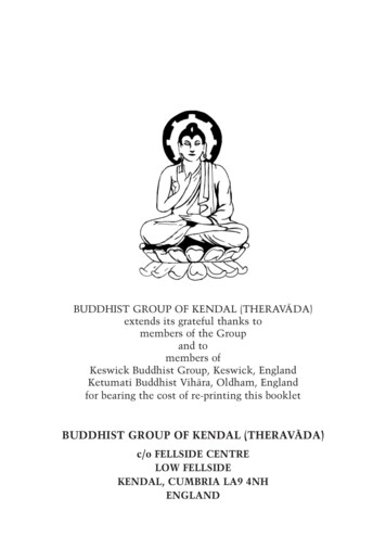 BUDDHIST GROUP OF KENDAL (THERAVA DA) - Access To Insight