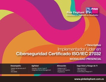 Descrip Vo Implementador Líder En Ciberseguridad Certificado ISO/IEC 27032