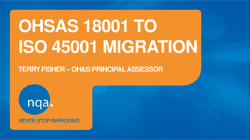 OHSAS 18001 TO ISO 45001 MIGRATION - Institution Of Occupational Safety .