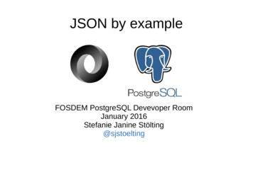 JSON By Example - PostgreSQL