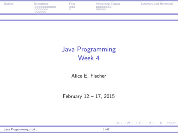Java Programming Week 4 - University Of New Haven