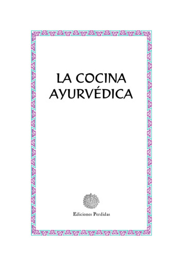 LA COCINA AYURVÉDICA - Libros De Arena