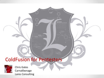 ColdFusion For Pentesters - Carnal0wnage