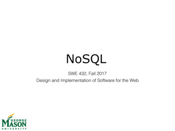Lecture 9 - NoSQL - George Mason University
