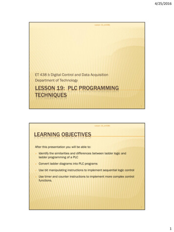 Lesson 19: PLC Programming Techniques - Southern Illinois University .