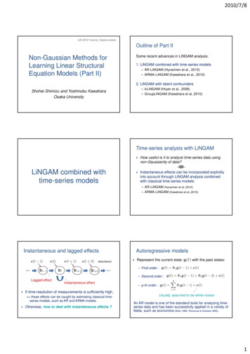 Non-Gaussian Methods For Learning Linear Structural Equation Models .