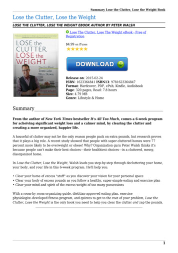 Lose The Clutter, Lose The Weight EBook (4.79 MB) - Booksmatter