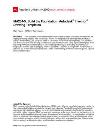MA234-5: Build The Foundation: Autodesk Inventor Drawing Templates - Rand