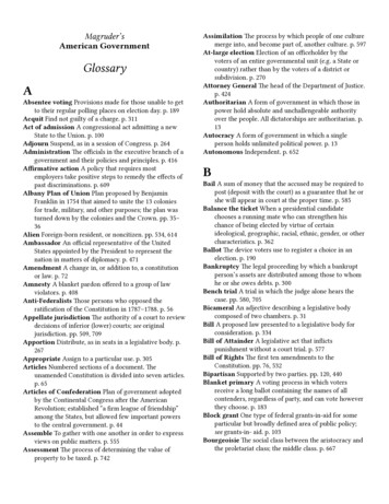 Magruder's American Government Glossary - GHS SOCIAL STUDIES TEXTBOOKS .