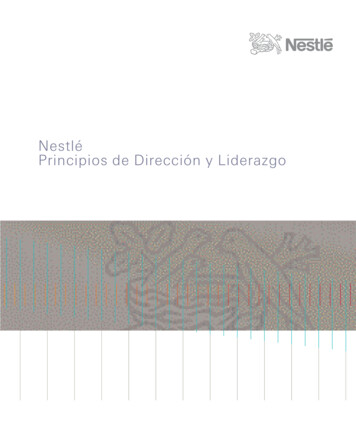 Nestél Principios De Dirección Y Liderazgo - Nestlé Global
