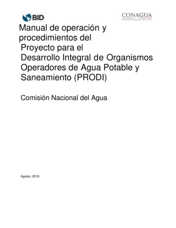Manual De Operación Y Procedimientos Del Proyecto Para El . - Gob