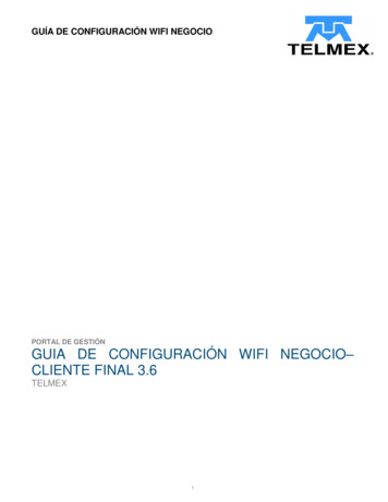 GUÍA DE CONFIGURACIÓN WIFI NEGOCIO - Telmex