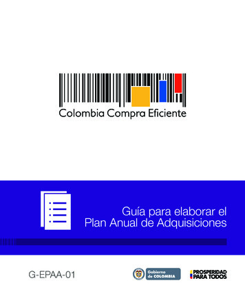 Guía Para Elaborar El Plan Anual De Adquisiciones - Colombia Compra